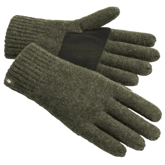 Gants Tricot en Laine Kaki Pinewood