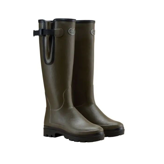 Bottes Vierzonord Femme Le Chameau Doublées Néoprène Vert Chameau