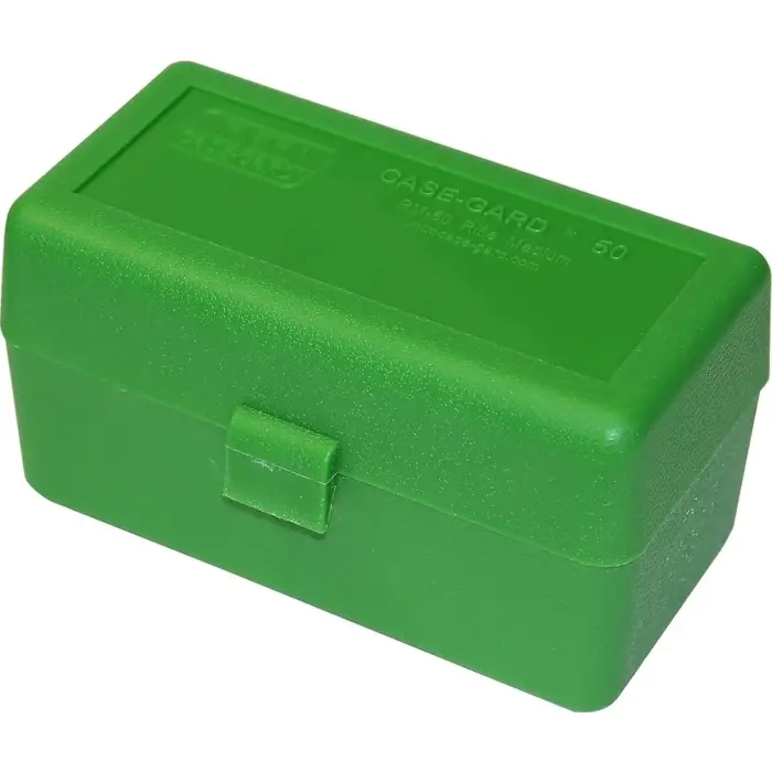 Boîte de Rangement pour 50 Munitions Calibres .243, .308 Win, .220 Swift Verte