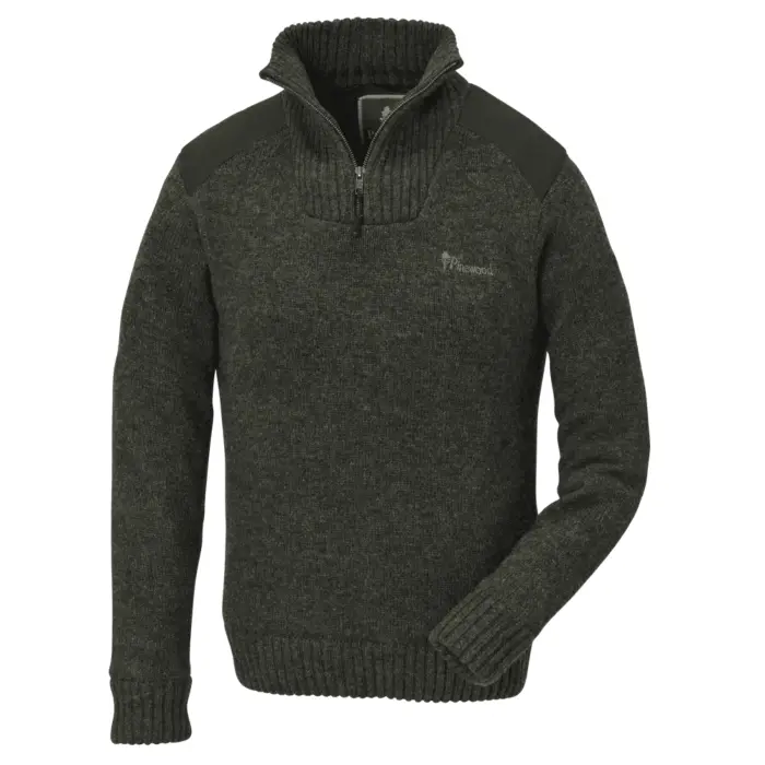 Pull Tricotée Demi-Zip Kaki pour Femme Hurricane Pinewood