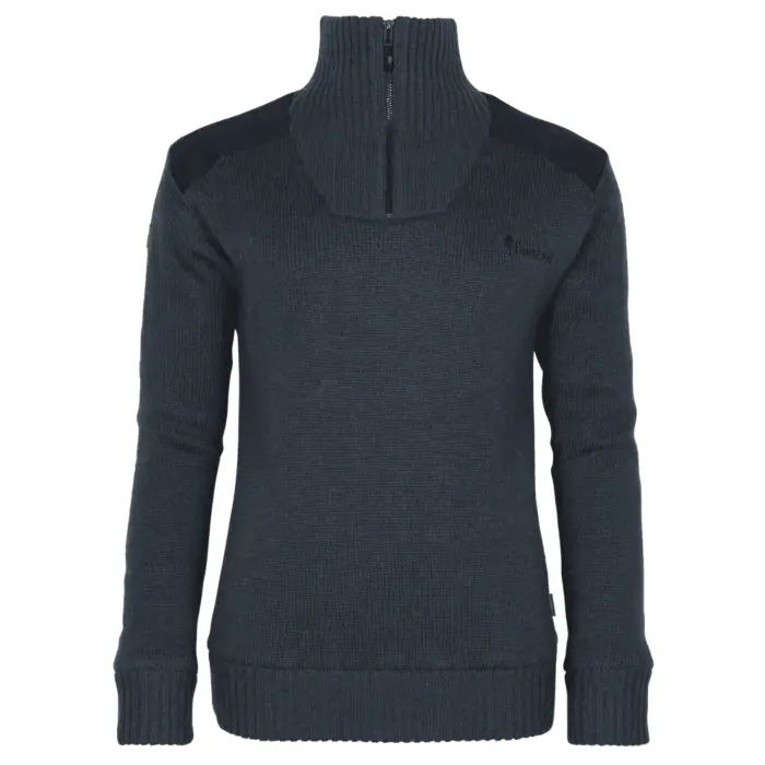 Pull Tricotée Demi-Zip Marine pour Femme Hurricane Pinewood