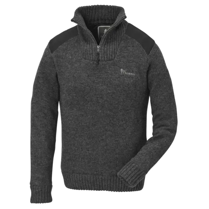 Pull Tricotée Demi-Zip Gris pour Femme Hurricane Pinewood