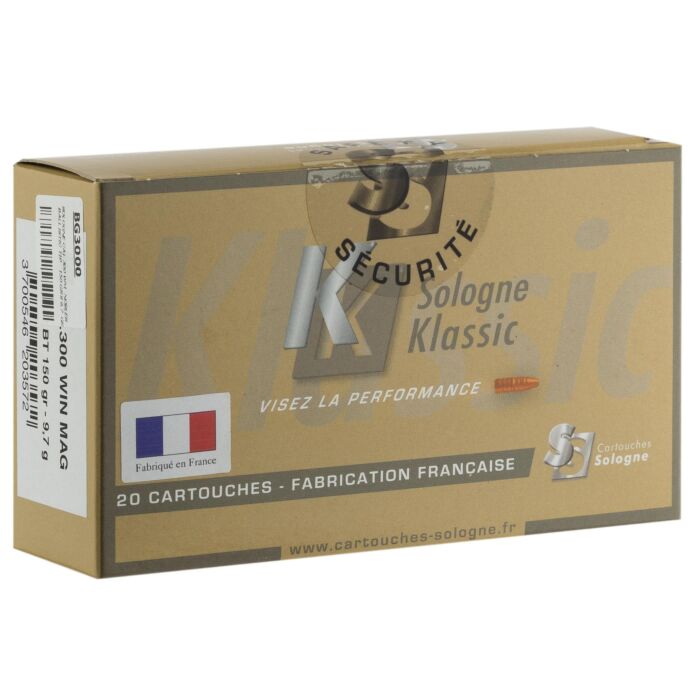Balles de Chasse Sologne Klassic Calibre 300 Win Nosler Ballistic Tip