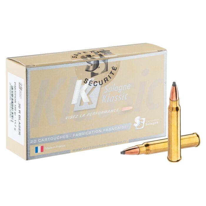 Balles de Chasse Sologne Klassic Calibre 30R Blaser Nosler Partition