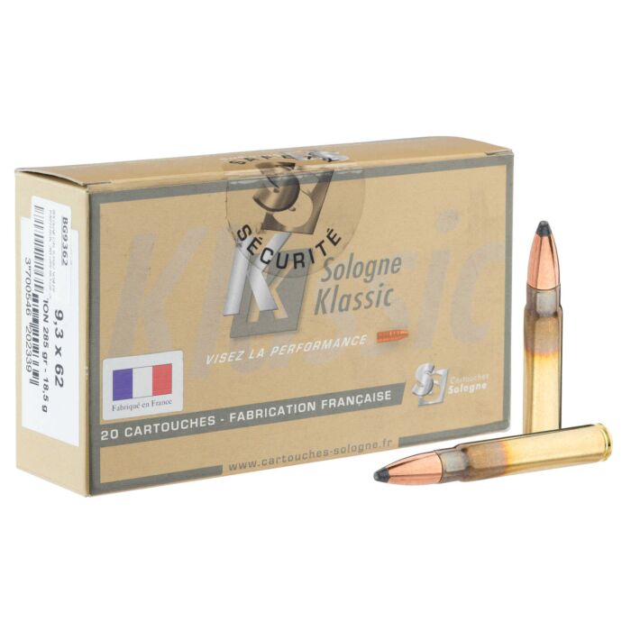 Balles de Chasse Sologne Klassic Calibre 9.3x62 Nosler Partition