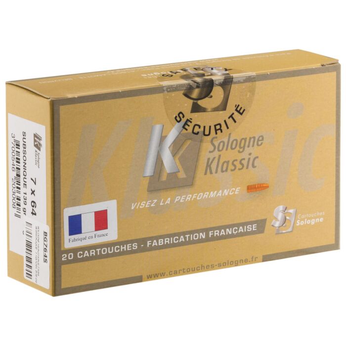 Balles de Chasse Sologne Subsonique Calibre 7x64