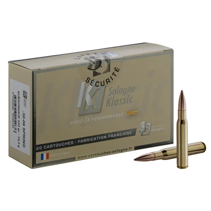 Balles de Chasse Sologne Subsonique Calibre 30.06 Nosler BallisticTip