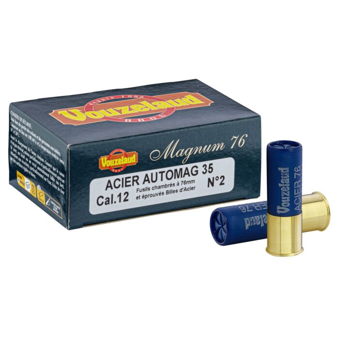 Cartouche Vouzelaud Acier Auto Mag 35 Calibre 12/76
