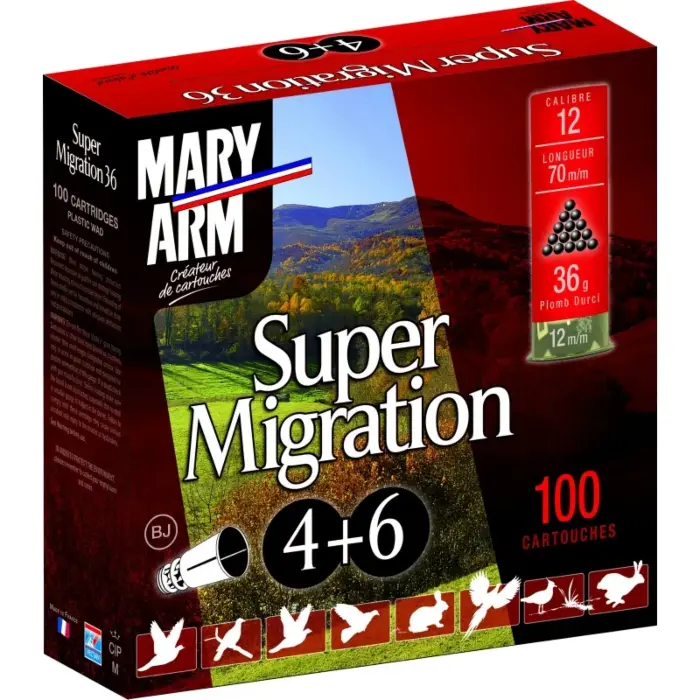Cartouches Mary Arm Super Migration 36 Grammes Duo Calibre 12