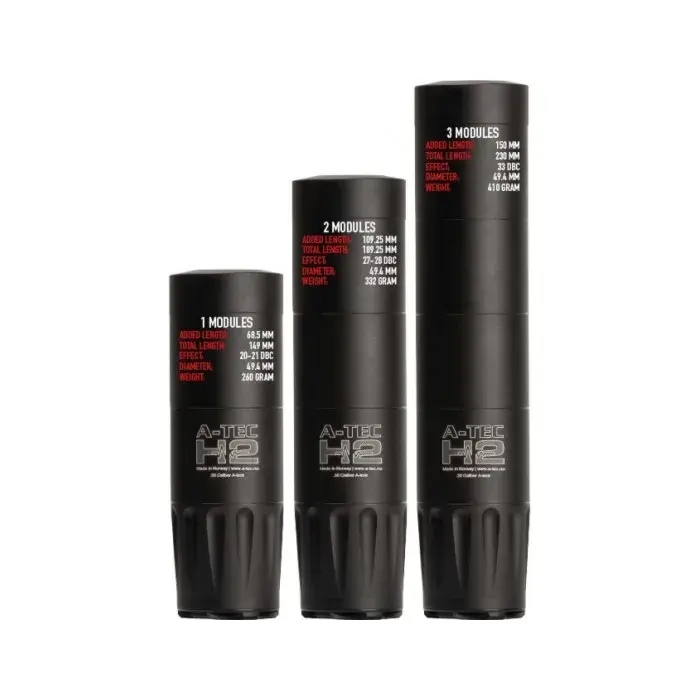 Modérateur de son A-TEC H2 Calibre 30 Filetage M14x100