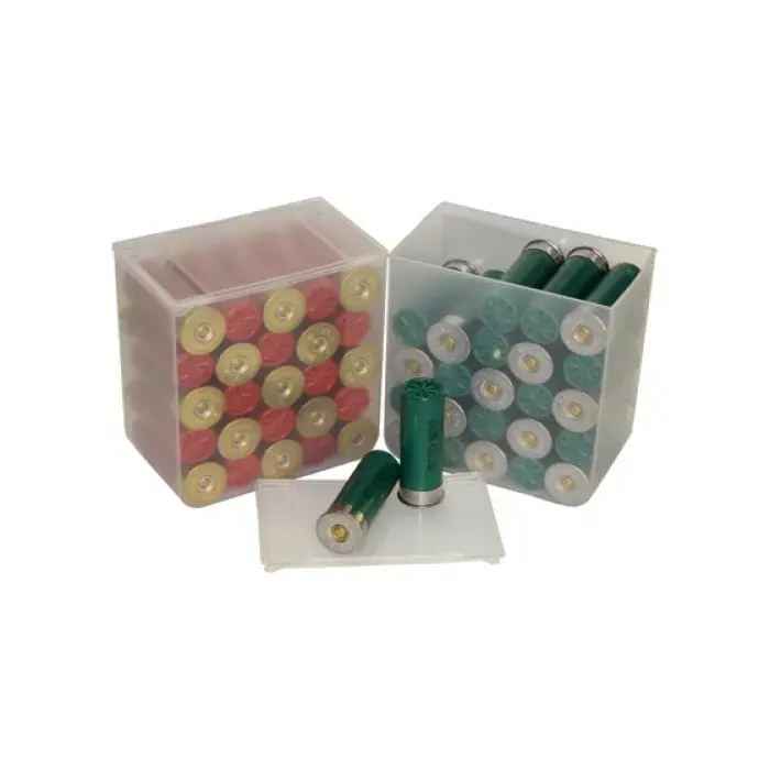 Boite Plastique Pour 25 Cartouches Calibre 12/70 - Lot de 4
