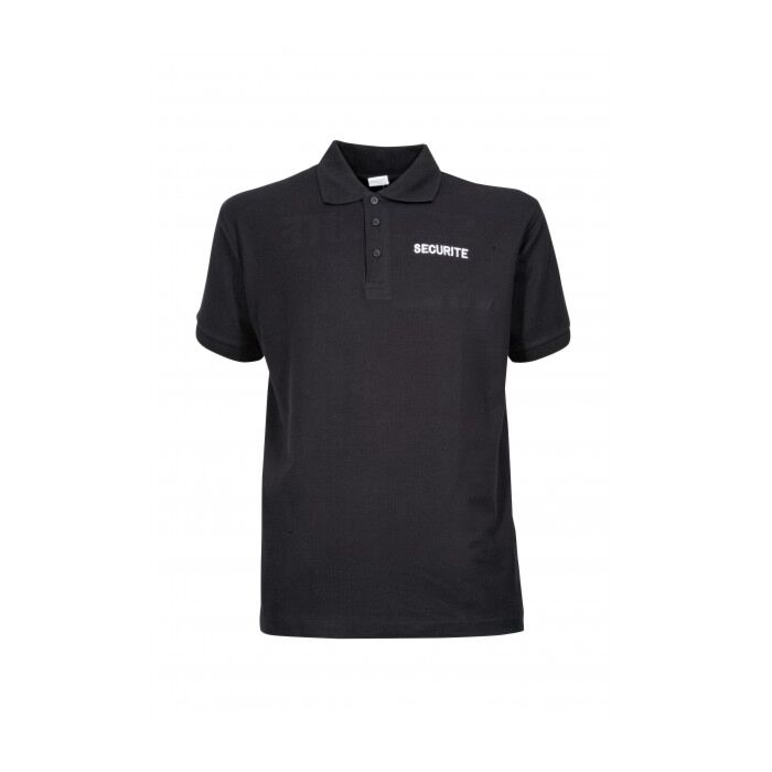 Polo Coton Sécurité Noir CityGuard