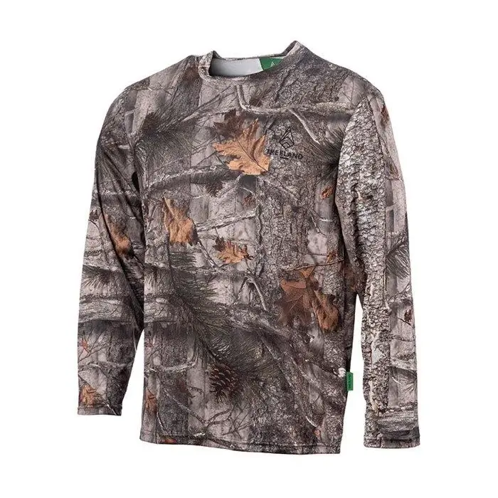 T-shirt de Chasse Manches Longues Treeland Camo Forest