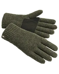 Gants Tricot en Laine Kaki Pinewood 