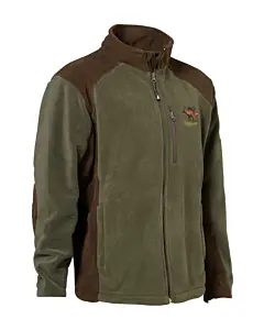 Blouson Polaire De Chasse Percussion Cor Kaki Sanglier 