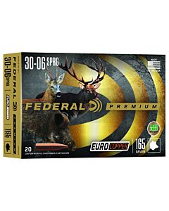 Cartouches Federal Premium Euro Copper Calibre 30-06 Sprg 165 Grains