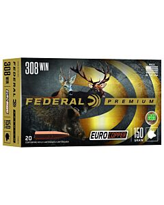 Cartouches Federal Premium Euro Copper Calibre 308 Win 150 Grains