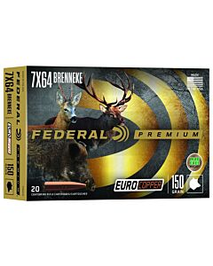 Cartouches Federal Premium Euro Copper Calibre 7X64 150 Grains