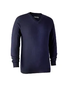 Pull De Chasse Col V Deerhunter Kingston Dark Blue