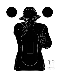 100 Cibles Silhouette Police 51 Cm x 71 Cm Noires