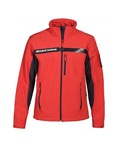Blouson Cityguard Softshell Securite Incendie Rouge