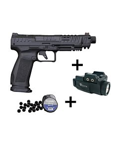 Pack Pistolet Canik Calibre 50 Noir Avec Lampe Tactique-1
