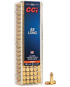 Balles CCI Calibre 22LR 22 Long 29 Grains Pointe Arrondie 