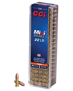 Balles CCI Calibre 22LR Mini Mag 40 Grains