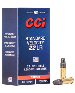 Balles CCI Calibre 22LR Standard Velocity 40 Grains 