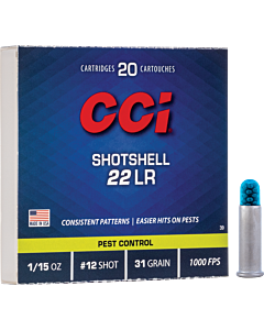Balles CCI Calibre 22 LR Shotshell Plomb 12-1