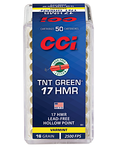 Balles CCI Calibre 17HMR TNT 17 Grains 