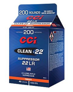 Balles CCI Calibre 22LR Clean-22 Suppressor 45 Grains 