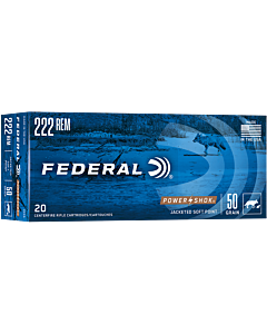 Cartouches Federal Power Shok Calibre 222 Rem 50 Grains-1