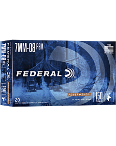 Cartouches Federal Power Shok Calibre 7-08 150 Grains-1