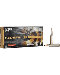 Cartouches Federal Premium Ogive Trophy Copper Calibre 243 Win 85 Grains-1