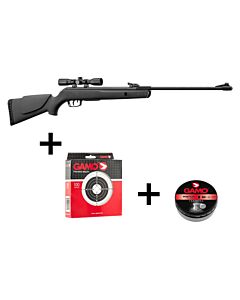 Pack Carabine Gamo Big Cat 1000E Noire 4,5 mm 19,9 Joules