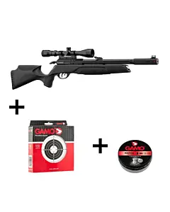 Pack Carabine PCP GAMO Arrow 5.5mm 19.90 Joules Avec Lunette 3-9x40 WR-1