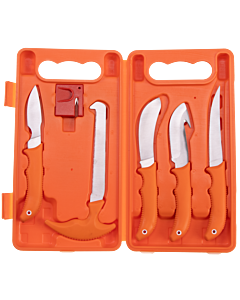 Mallette de Découpe Gibier 6 Pieces -5 Couteaux/1 Affuteur Januel