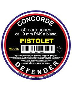 Cartouches A Blanc Concorde Defender 9 MM Pour Pistolet-1
