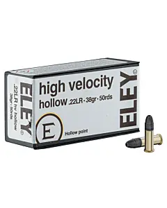 Balles Eley Higt Velocity Hollow Point Calibre 22 LR