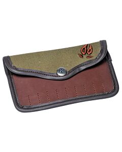 Pochette à Balles Garon 10 Tubes Cuir Broderie Sanglier Januel