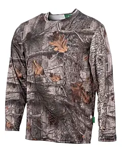 T-shirt De Chasse Manches Longues Treeland Camo Forest