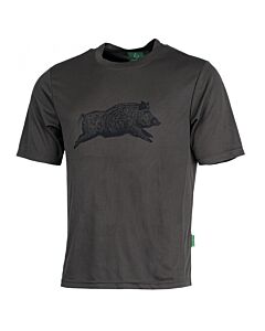 Tee-Shirt de Chasse Treeland Vert Sanglier 
