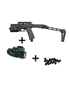 Pack Pistolet Vesta PDW50 Calibre 50 Avec Lampe Tactique