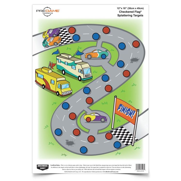 Cibles Course De Voiture Pour Carabine Air Comprimé Et 22LR + Ludique