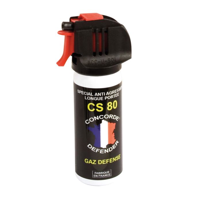 Aérosol Concorde Defender Gaz CS 80 50 ML + Anti Agression