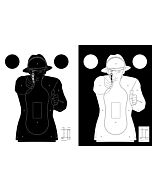 100 Cibles Silhouette Police 51 Cm x 71 Cm Blanches