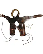 Ceinturon Western en Cuir Double Holster pour Revolver