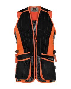 Gilet Ball Trap Percussion Noir Et Orange