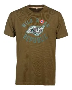 Tee Shirt Percussion Wild Board Republic Kaki